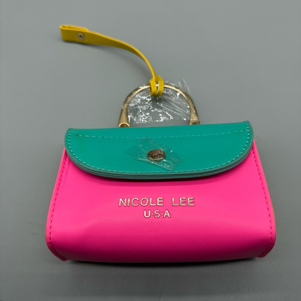 Nicole Lee Vibrant Pink and Teal Wallet
